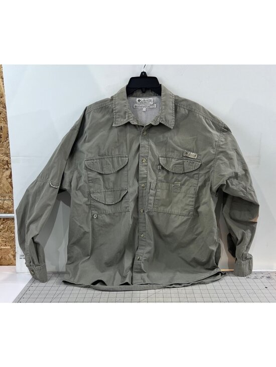 Columbia Other - Columbia PFG Men’s Long-Sleeve Fishing Shirt Vented Back Light Khaki Sz. L